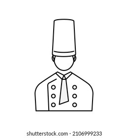 Young male pastry chef illustration.