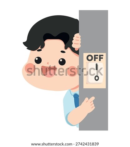 young male reaching to wall switch to turn off lamp demonstrating energy saving habit at home