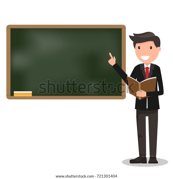 Young Male Teacher Book On Lesson Stock Vector (Royalty Free) 721301404