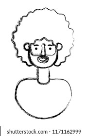 young man with afro avatar character