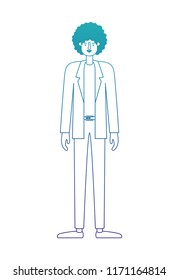 young man with afro avatar character