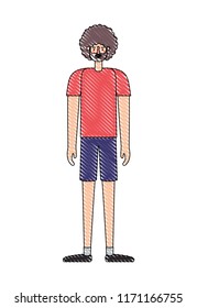 young man with afro avatar character