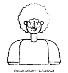 young man with afro avatar character