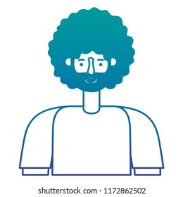 young man with afro avatar character