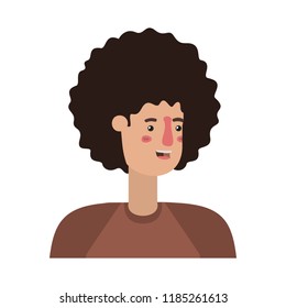 young man with afro avatar character