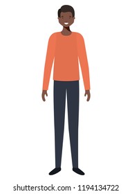 young man afro avatar character