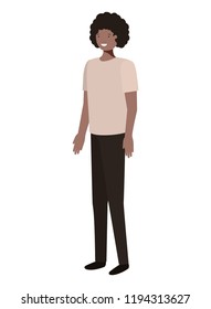 young man afro avatar character