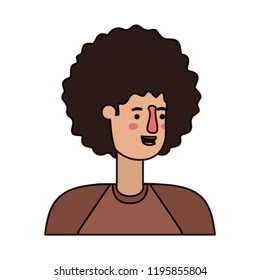 young man with afro avatar character