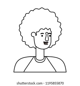 young man with afro avatar character
