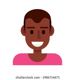 young man afro avatar character