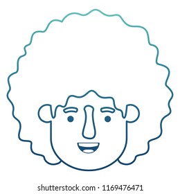 young man with afro head avatar character