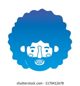 young man with afro head avatar character