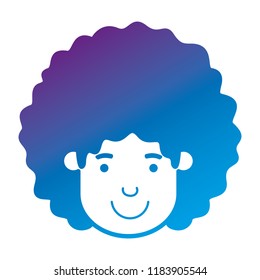 young man with afro head avatar character