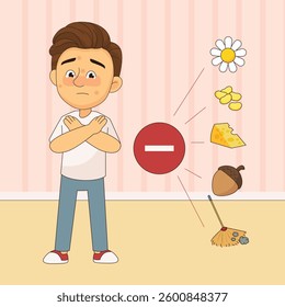 Young Man with Allergy Symptoms