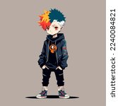 young man anime style character vector illustration design. Manga Anime Boy Black Hair Faces Cartoon . face young man anime style character vector illustration design. Boy anime male manga cartoon