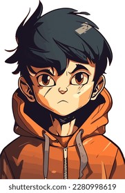 young man anime style character vector illustration design. Manga Anime Boy Black Hair Faces Cartoon . face young man anime style character vector illustration design. Boy anime male manga cartoon