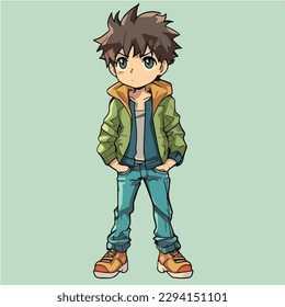 young man anime style character vector illustration design. Manga Anime Boy Black Hair Faces Cartoon . face young man anime style character vector illustration design. Boy anime male manga cartoon