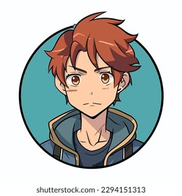 young man anime style character vector illustration design. Manga Anime Boy Black Hair Faces Cartoon . face young man anime style character vector illustration design. Boy anime male manga cartoon