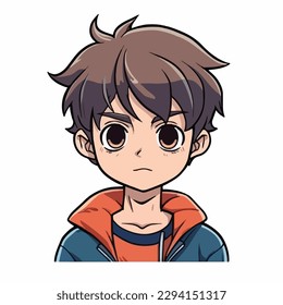 young man anime style character vector illustration design. Manga Anime Boy Black Hair Faces Cartoon . face young man anime style character vector illustration design. Boy anime male manga cartoon