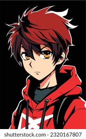 young man anime style character vector illustration design. Manga Anime Boy Black Hair Faces Cartoon . face young man anime style character vector illustration design. Boy anime male manga cartoon