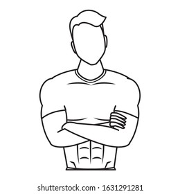 young man athlete character healthy lifestyle vector illustration design