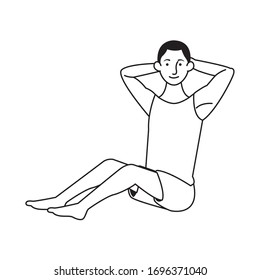 joven atleta que practica el diseño de ilustración vectorial de carácter deportivo