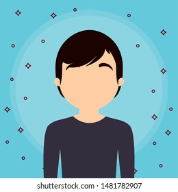 young man attractive avatar character