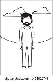 young man attractive avatar character
