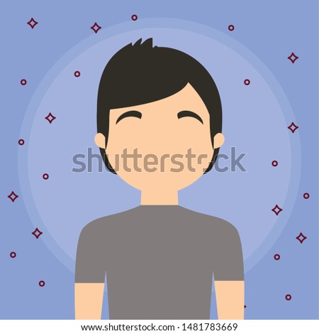 young man attractive avatar character