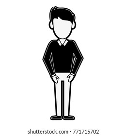 Young man avatar cartoon