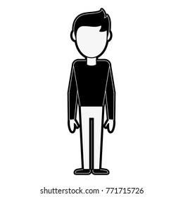 Young man avatar cartoon