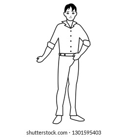 young man avatar character