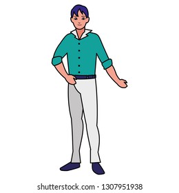 young man avatar character
