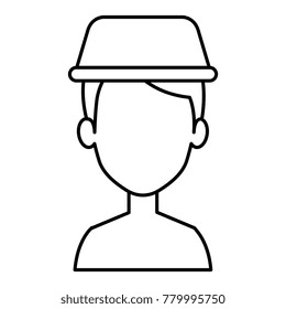 young man with avatar character