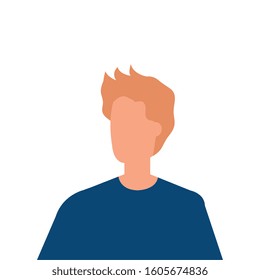 young man avatar character icon vector illustration design