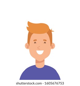 young man avatar character icon vector illustration design