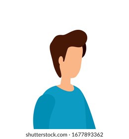 young man avatar character icon vector illustration design