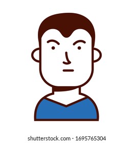 young man avatar character icon vector illustration design