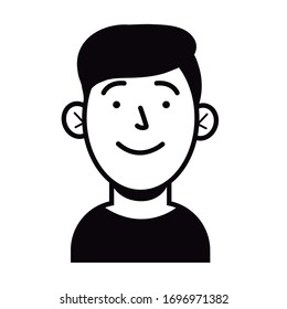 young man avatar character icon vector illustration design