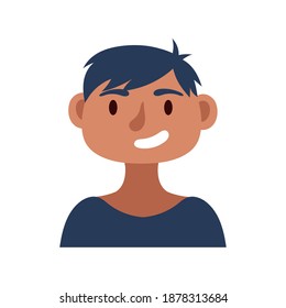 young man avatar character icon vector illustration design