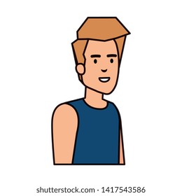 young man avatar character vector illustration