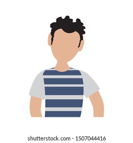young man avatar character vector illustration