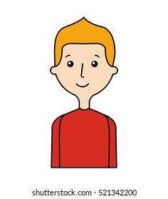 young man avatar character vector illustration design