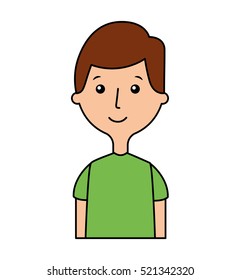 young man avatar character vector illustration design