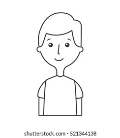 young man avatar character vector illustration design
