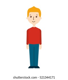 young man avatar character vector illustration design