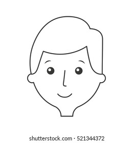 young man avatar character vector illustration design