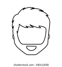 young man avatar character vector illustration design