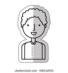 young man avatar character vector illustration design