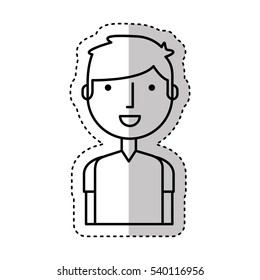 young man avatar character vector illustration design